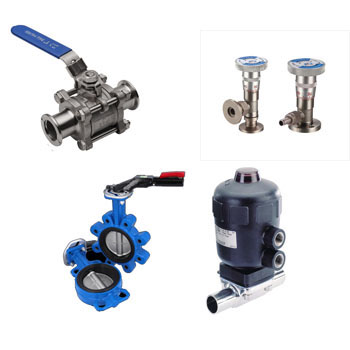 Ballvalves, Diaphragm Valves, Butterfly Valves